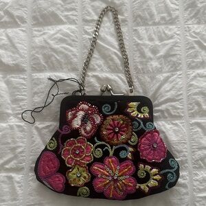 VERA BRADLEY KISSLOCK 25th ANNIVERSARY KISSLOCK BEADED CHAIN LINK PURSE/HANDBAG